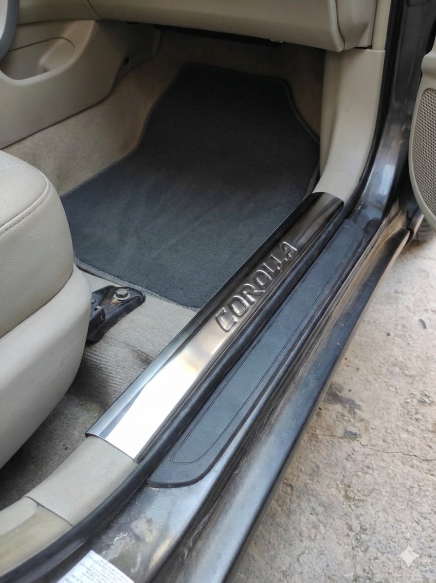 Toyota Corolla Krom iç Kapı Eşiği Takımı 2007-2013 Paslanmaz Çelik