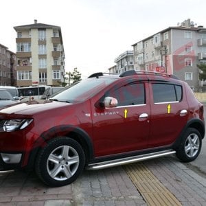 Dacia Sandero Krom Cam Çıtası 2013-2020 Arası 4Prç Paslanmaz Çelik