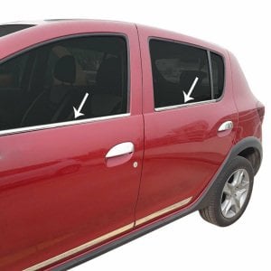Dacia Sandero Krom Cam Çıtası 2013-2020 Arası 4Prç Paslanmaz Çelik