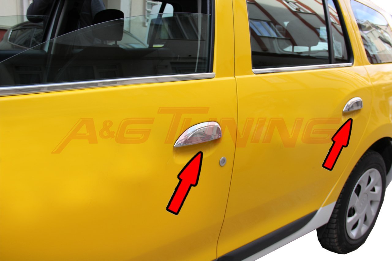 Dacia Sandero Krom Kapı Kolu 2013-2020 Arası 4 Kapı Paslanmaz Çelik