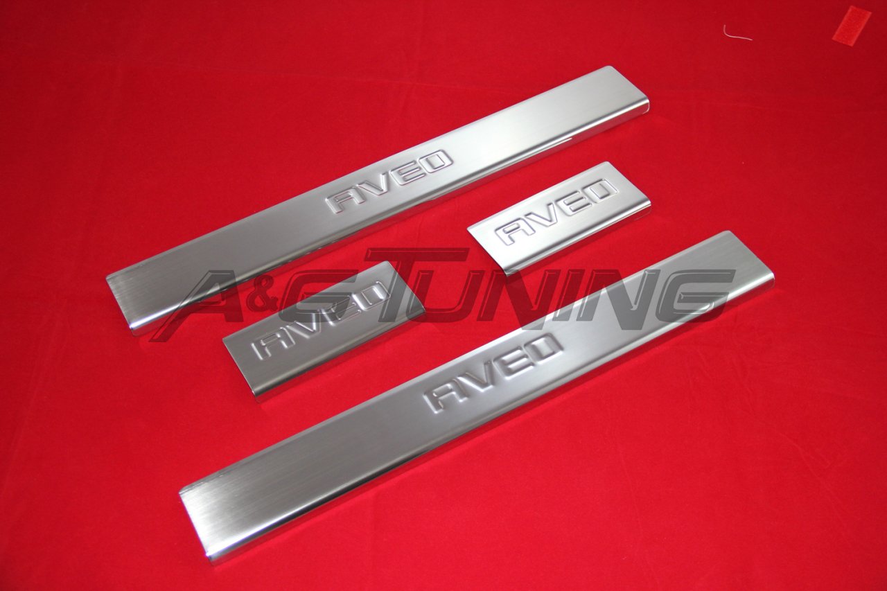 Chevrolet Aveo SEDAN Krom Kapı Eşiği 4 Prç. 2011 ve Sonrası Paslanmaz Çelik