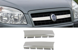 Fiat Doblo Krom Ön Panjur 2006-2010 2 Parça Paslanmaz Çelik