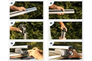 Mercedes GLA Bold Bar V2 Ara Atkı Gri 2 Parça 120cm 2014-2018 Arası