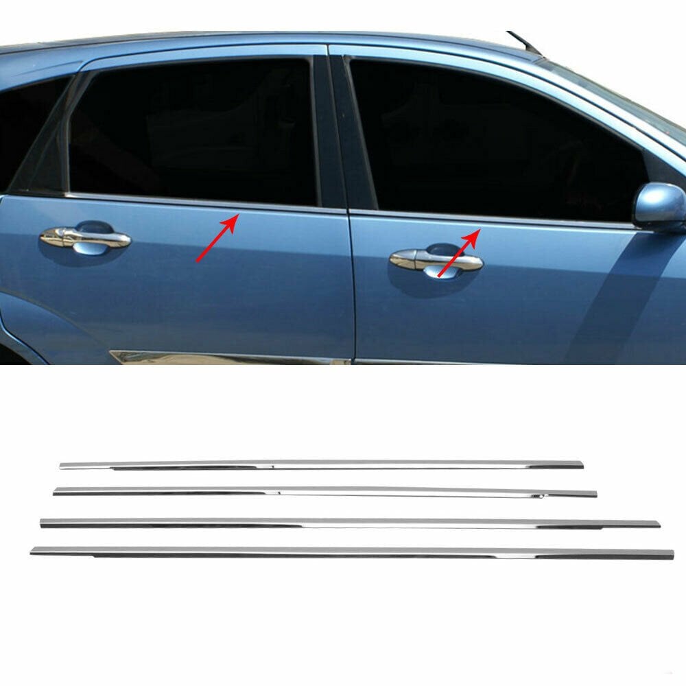 Ford Focus 1 HB Krom Cam Çıtası Tk 1998-2005 4Prç Paslanmaz Çelik