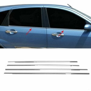 Ford Focus 1 HB Krom Cam Çıtası Tk 1998-2005 4Prç Paslanmaz Çelik