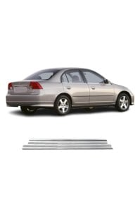 Honda Civic Krom Cam Çıtası Tk 2002-2006 4Prç Paslanmaz Çelik