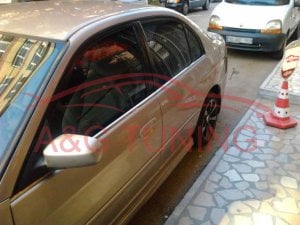 Honda Civic Krom Cam Çıtası Tk 2002-2006 4Prç Paslanmaz Çelik