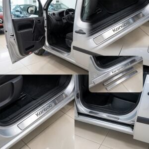 Renault Kangoo Krom Kapı Eşiği Takımı 2008-2021 Arası 4 Parça Paslanmaz Çelik
