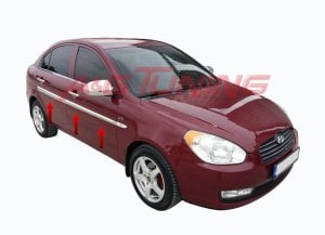Hyundai Accent Era Krom Kapı Çıtası Takımı Paslanmaz Çelik