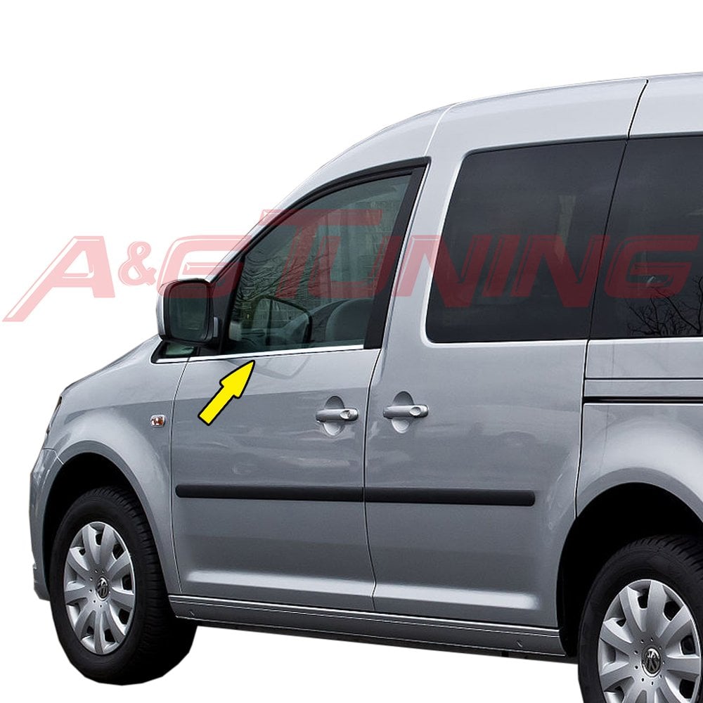 VW Caddy Krom Cam Çıtası 2004 - 2015 Arası Paslanmaz Çelik