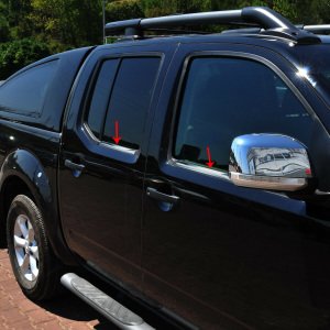 Nissan Navara Krom Cam Çıtası 2006-2015 Arası 4Prç Paslanmaz Çelik