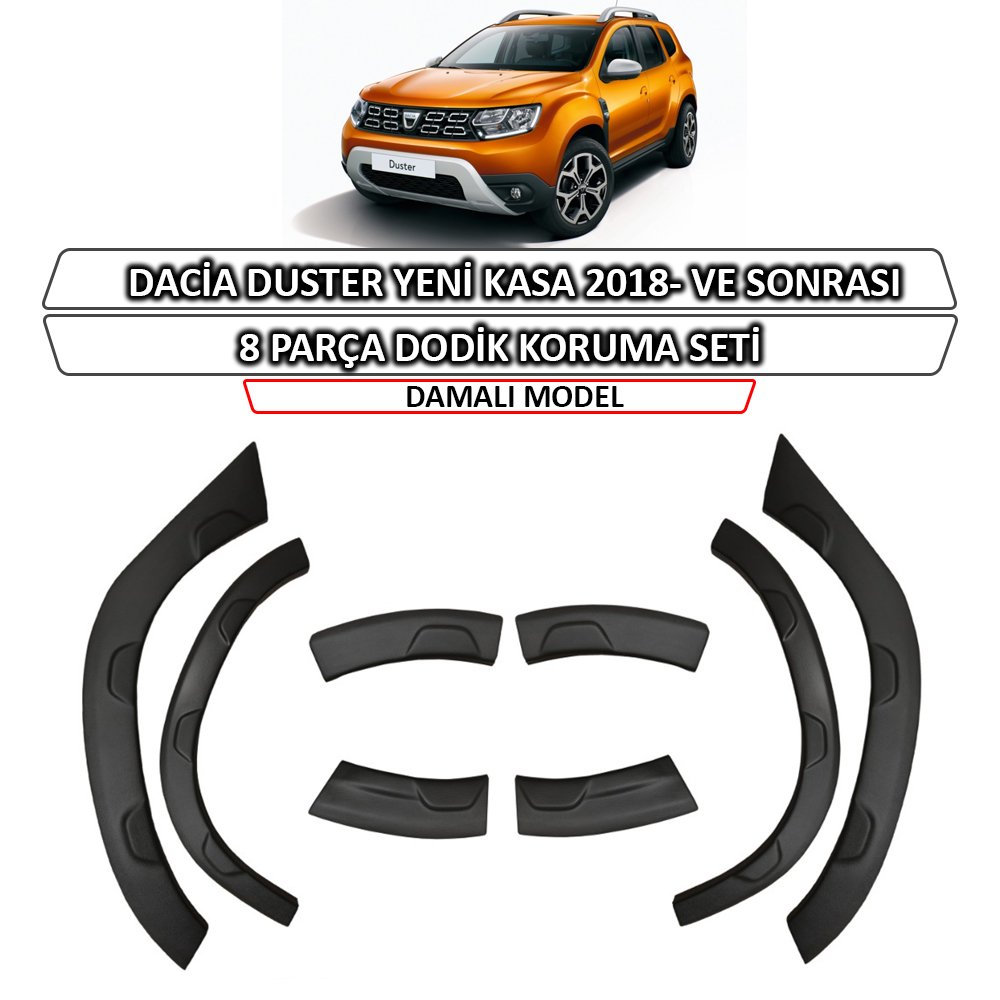 Yeni Dacia Duster Çamurluk Koruma Off Road 2018- Sonrası 8 Parça