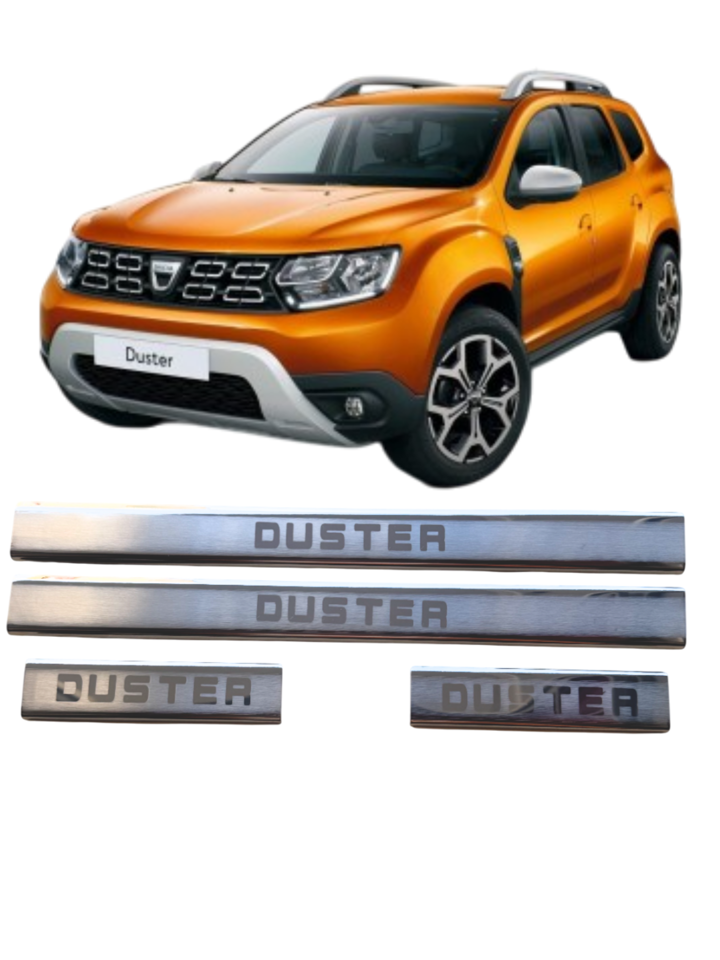 Dacia Duster Krom Kapı Eşiği Takımı 4 Kapı 2018-2024 Arası Paslanmaz Çelik