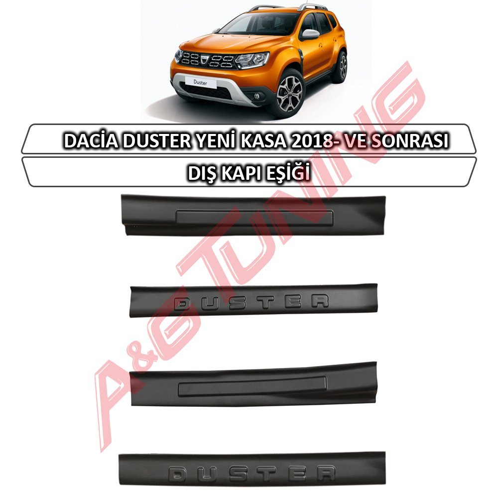 Yeni Dacia Duster Dış Kapı Eşiği Koruma Plastik 2018- Sonrası