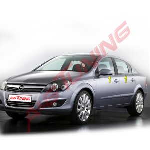 Opel Astra H SEDAN Krom Cam Çıtası 2008 Üzeri 4Prç Paslanmaz Çelik