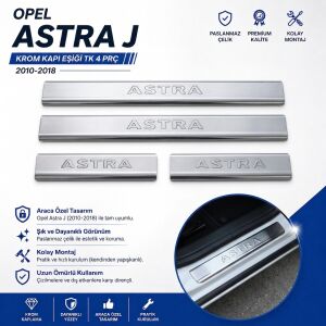 Opel Astra J Sedan Krom Kapı Eşiği Tk 4 Prç 2010-2018 Arası Paslanmaz Çelik