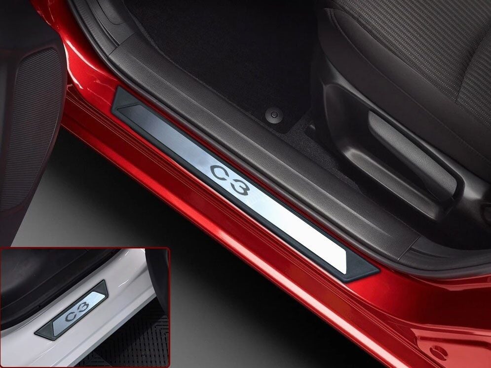 Citroen C3 2 Krom Kapı Eşik Koruması 2009-2016 4 Parça