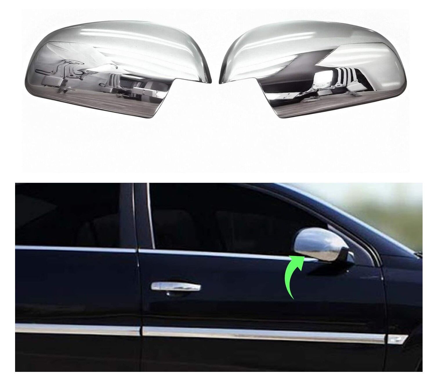 Opel Vectra C Krom Ayna Kapağı Tk 2004 Üzeri Paslanmaz Çelik