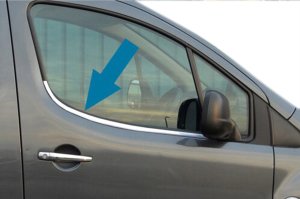 P. Partner Tepee  Krom Cam Çıtası 2008 Üzeri 2Prç Paslanmaz Çelik