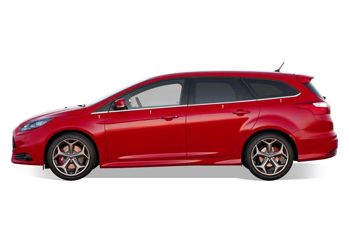OMSA Ford Focus 3 SW Krom Cam Alt Çıtası 8 Parça 2010-2018 Arası