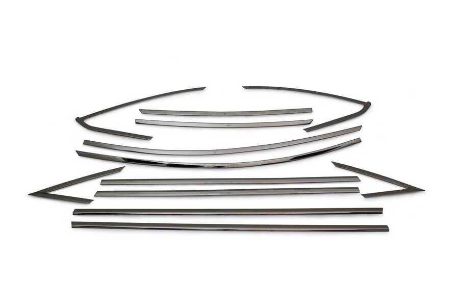 OMSA Ford Focus 3 Sedan Siyah Krom Cam Çerçevesi 12 Parça 2010-2018 Arası