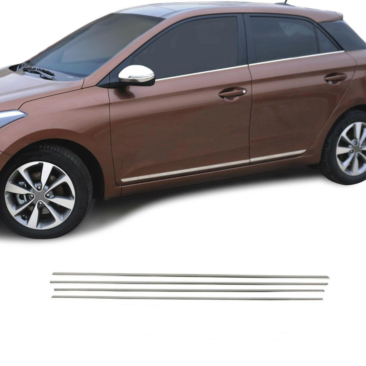 Hyundai i20 Krom Cam Çıtası 4 Parça 2014-2019 Arası Paslanmaz Çelik