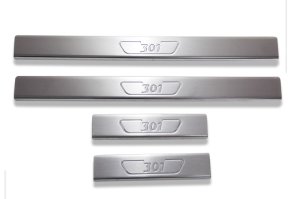 Peugeot 301 Krom Kapı Eşiği Takımı 2012 Üzeri Paslanmaz Çelik