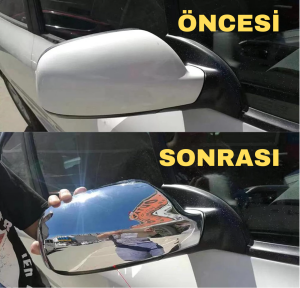 Peugeot 307 Krom Ayna Kapağı Takımı Paslanmaz Çelik