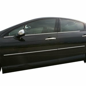 Peugeot 407 Krom Cam Çıtası Takımı 4 Parça Paslanmaz Çelik