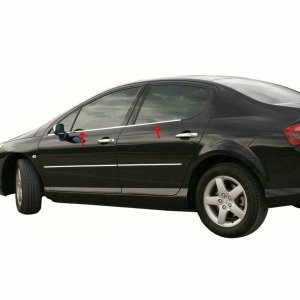 Peugeot 407 Krom Cam Çıtası Takımı 4 Parça Paslanmaz Çelik