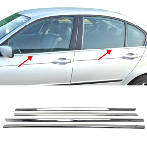 Bmw E36 Sedan Krom Cam Alt Çıtası 4 Parça 1991-1998 Paslanmaz Çelik