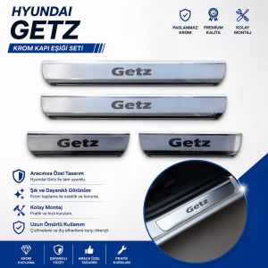 Hyundai Getz Krom Kapı Eşiği Takımı 2002 Üzeri Paslanmaz Çelik