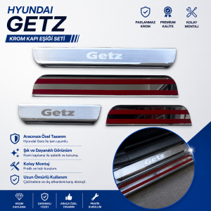 Hyundai Getz Krom Kapı Eşiği Takımı 2002 Üzeri Paslanmaz Çelik