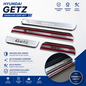 Hyundai Getz Krom Kapı Eşiği Takımı 2002 Üzeri Paslanmaz Çelik