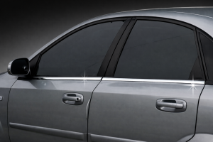 Chevrolet Lacetti HB 2000 Model ve Üzeri 4 Parça Krom Cam Alt Çıtası Takımı Paslanmaz Çelik