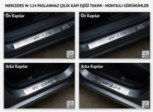 Mercedes W214 Krom Kapı Eşiği Takımı 1984-1995 Paslanmaz Çelik