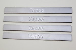 Peugeot Partner Tepee Krom Kapı Eşiği 2008 Üzeri Paslanmaz Çelik