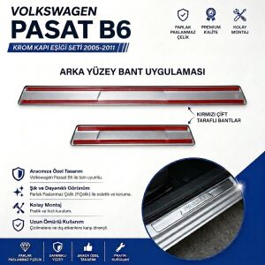 Volkswagen Passat B6 Krom Kapı Eşiği 2005-2011 Arası P.Çelik