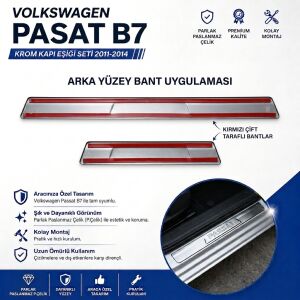 Volkswagen Passat B7 Krom Kapı Eşiği 2011-2014 Arası P.Çelik