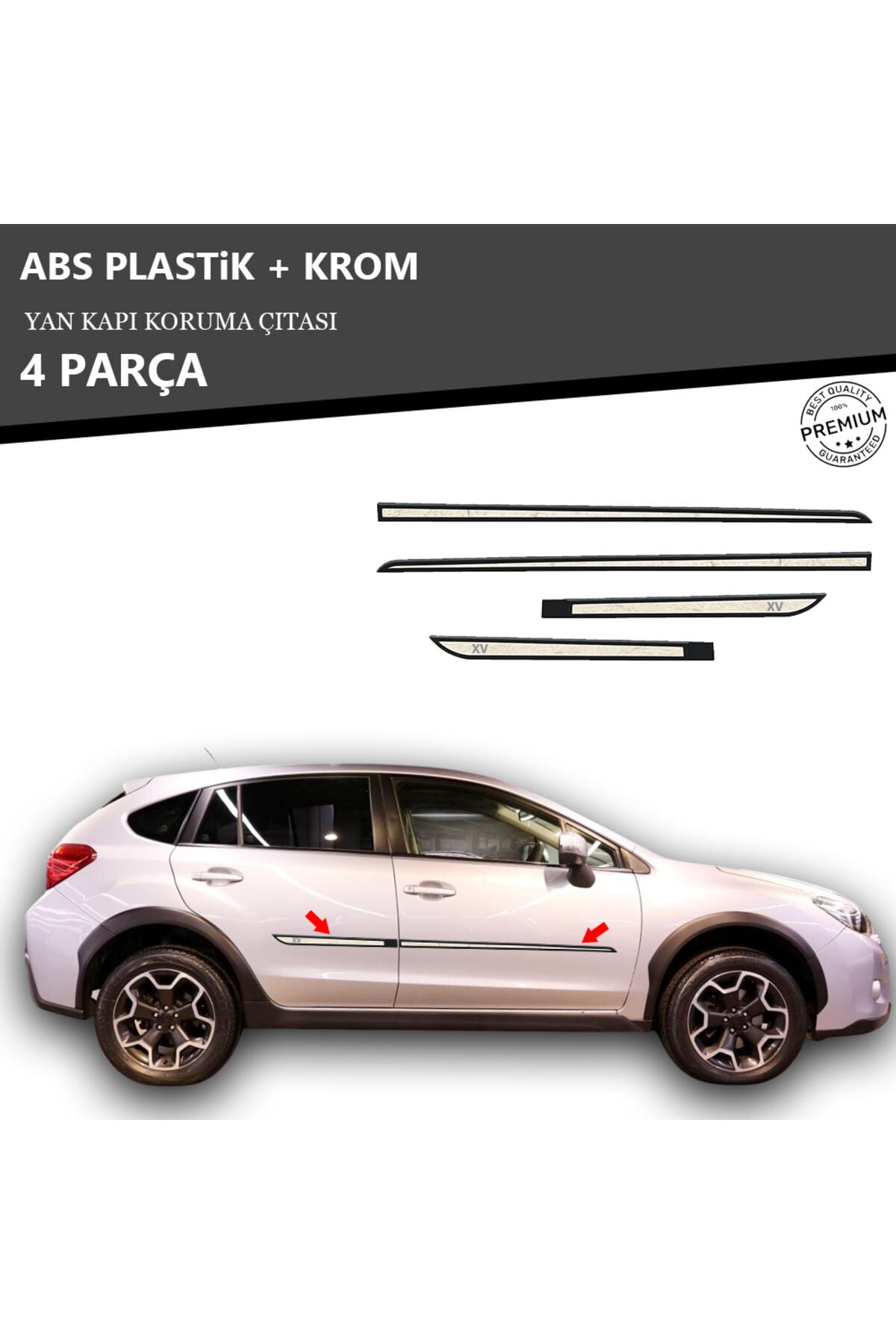 SUBARU XV YAN KAPI KORUMA ÇITASI PLASTİK + KROM