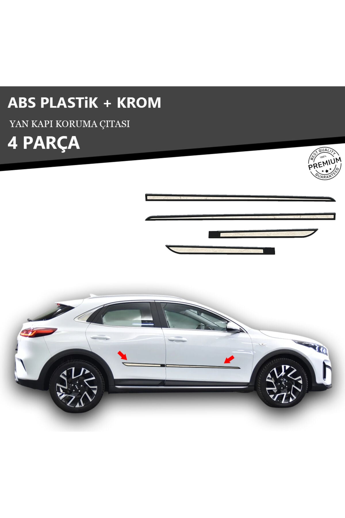 KİA XCEED YAN KAPI KORUMA ÇITASI PLASTİK + KROM