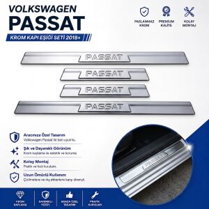 Volkswagen Passat B8.5 Krom Kapı Eşiği 2018 ve Üzeri P.Çelik