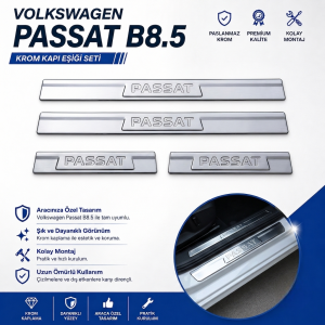 Volkswagen Passat B8.5 Krom Kapı Eşiği 2018 ve Üzeri P.Çelik
