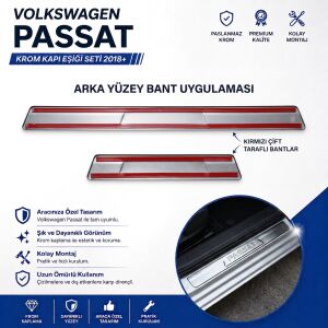 Volkswagen Passat B8.5 Krom Kapı Eşiği 2018 ve Üzeri P.Çelik