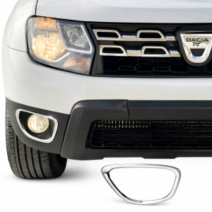 Dacia Duster 2010-2018 Arası Krom Sis Farı Çerçevesi 2 Parça