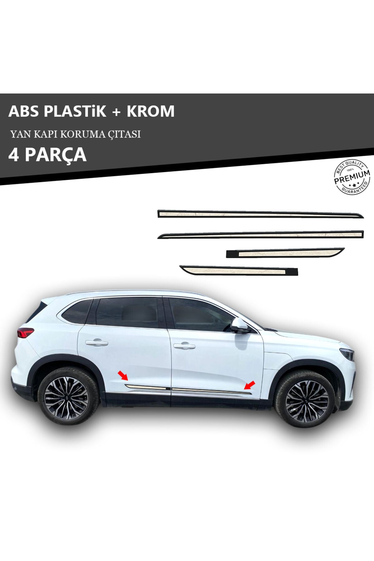 TOGG T10X YAN KAPI KORUMA ÇITASI PLASTİK + KROM
