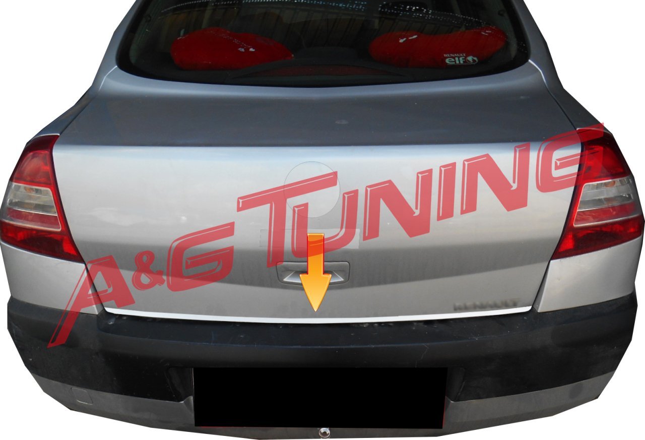 R. Megane 2 Sedan Krom Bagaj Alt Çıta Formlu 2004-2010 Paslanmaz Çelik