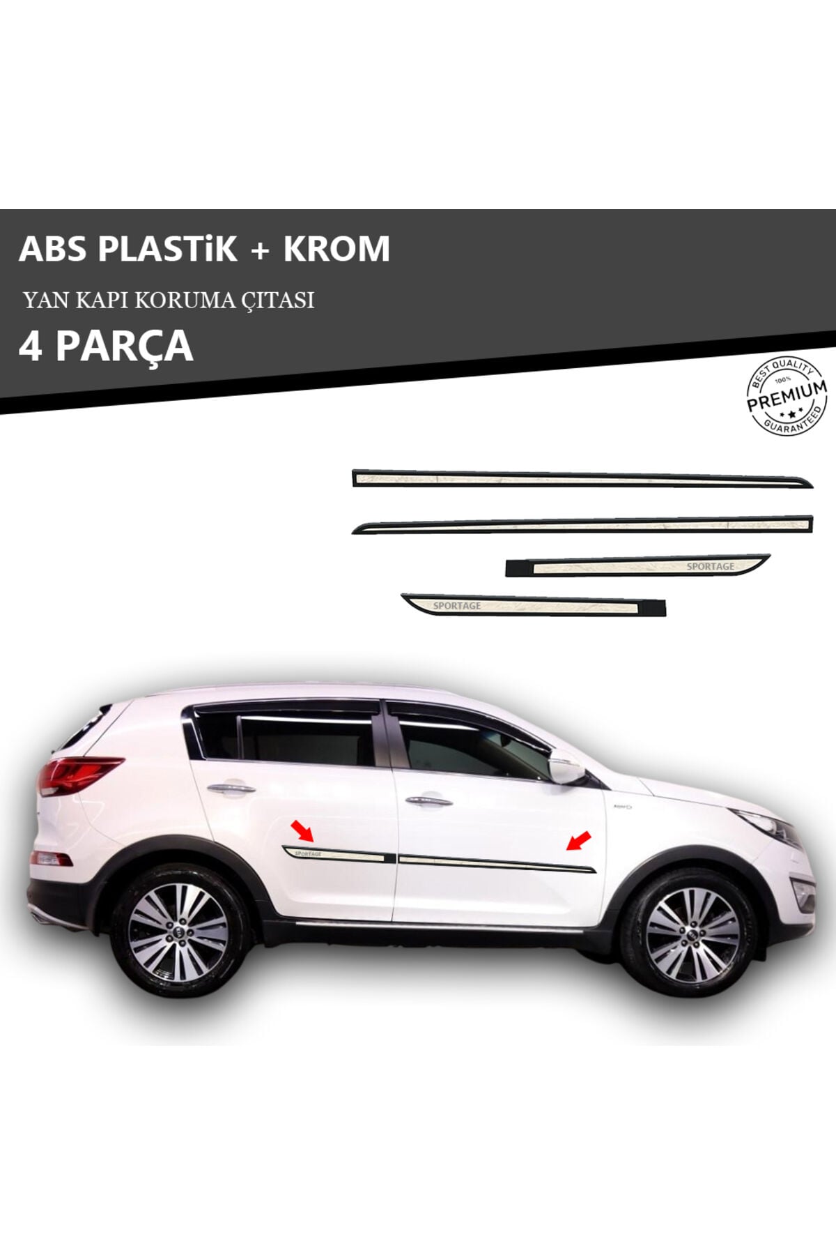 KİA SPORTAGE YAN KAPI KORUMA ÇITASI PLASTİK + KROM