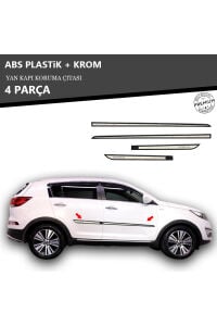 KİA SPORTAGE YAN KAPI KORUMA ÇITASI PLASTİK + KROM