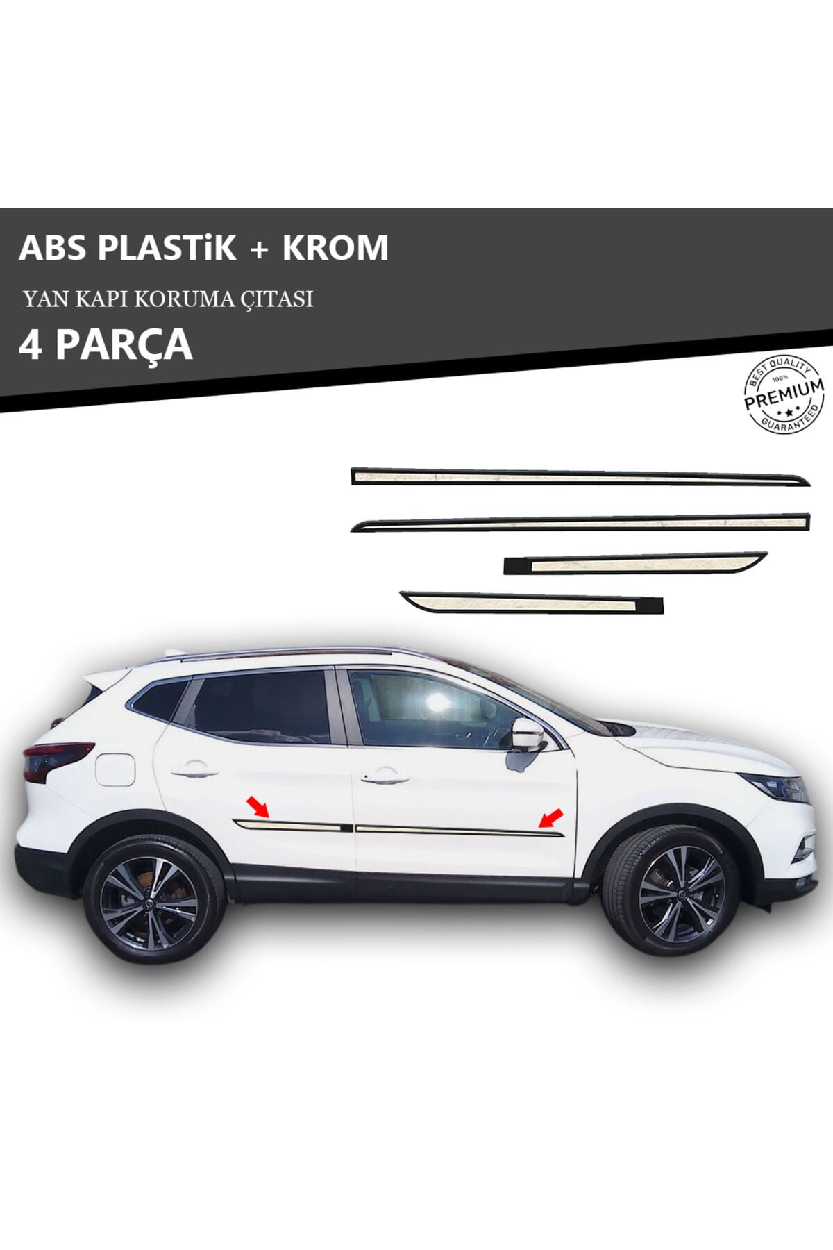 NİSSAN QASHQAİ YAN KAPI KORUMA ÇITASI PLASTİK + KROM